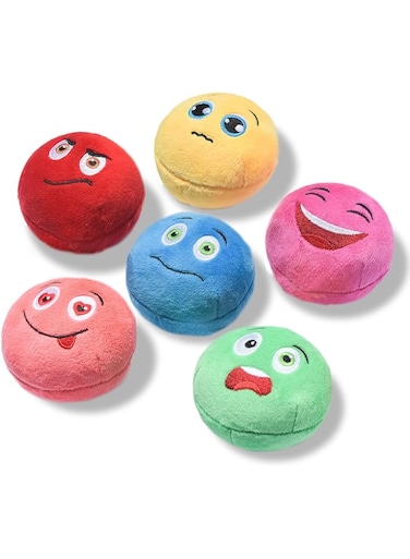 SCHITEC Squeaky Dog Toys, [6 Pack] Soft Stuffed Plush Balls with Squeakers, Interactive Fetch Play for Puppy Small Pets