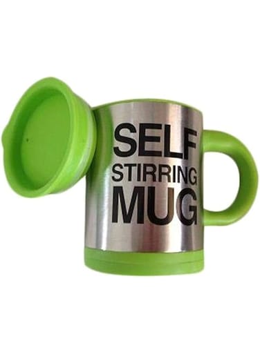 Stainless Steel Self Stirring Mug, Green