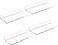IEEK 4 PCS Clear Small Acrylic Floating Wall Shelves - 9 Inch Adhesive Display Shelf for Nintendo Switch, Smart Speaker, Security Cameras, Action Figures