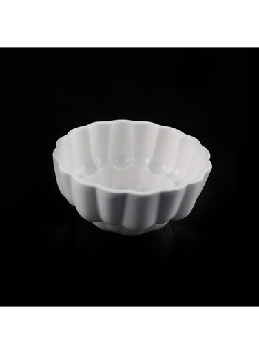 Porceletta Porcelain Baking Cake Mold, 9.7 cm x 9.7 cm x 5 cm Size, Ivory