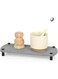 Ozzptuu Sink Caddy Instant Dry Kitchen Sink Organizer Sponge Holder for Kitchen Sink Diatomaceous Pedestal Stand Riser with Stainless Steel Feet Protection for Modern Home (Grey)