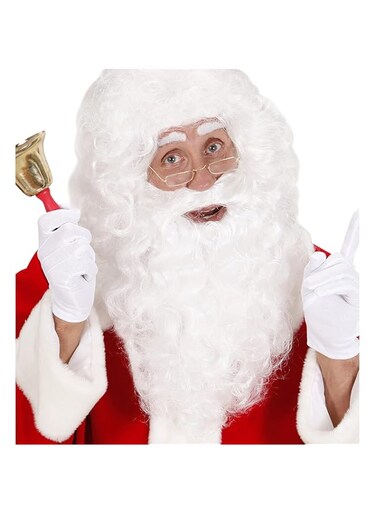 W WIDMANN MILANO Party Fashion Maxi Beards - White Fake False Beards for fancy Dress Costumes Outfits Accessories Accessory