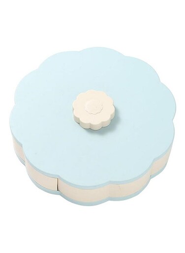 Flower-Petal Candy Storage Box Blue 10.8 x 2.8inch