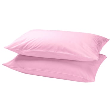 Cotton Pillowcase 2-Pack, Pink, 50x80 cm