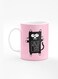 Designer Printed Coffee Mug with Heavy Duty Handle 11oz Ceramic Personalised Gift Mugs Cup [Microwave Safe &amp; Dishwasher Proof] - Life is better with cats