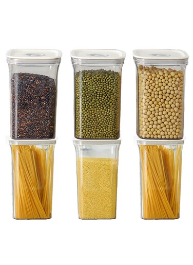 Airtight Food Storage Containers,Set of 6，Food Grade Plastic Sealed Storage Tank for Candy,Coffee,Cereal 1000ml