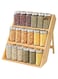 MedMad Bamboo Spice Rack Organizer, 3-Tier Spice Shelf, Wooden Spice Rack for Kitchen Drawer, Cabinet, Cabinet Space Saver Countertop Display Shelf Kitchen Step Shelf