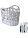 NEEMAY Large Collapsible Clothes Hamper, Folding Laundry Hamper, Foldable Clothes Laundry Basket Hamper High Capacity, Plastic Storage Laundry Box with Dual Handles, Toys Organizer Storage Bin Gray