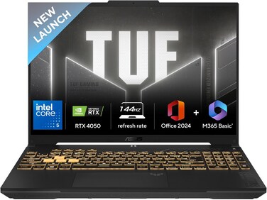 ASUS TUF Gaming F16 (FX607VU) Intel Core 5 Processor 210H 14th Gen Gaming Laptop, RTX 4050-6GB, FHD+ 144Hz, 16GB Ram DDR5   512GB SSD, Windows 11, Office 2024, Mecha Gray