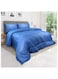 Linen Klub Down Alternative Comforter Set -Ultra Soft Brushed Stripe Microfiber Fabric, 200GSM Soft Fibersheet Filling, Size :Single 160 x 200cm , Color: Royal Blue