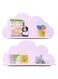 Cloud Shelves for a Children&acirc;&euro;&trade;s Nursery Floating Shelf Design (Pair - 2X Shelves) Shelving Child's Bedroom Themed Boy/Girl - Available in White, Grey, Blue or Pink (Pink)