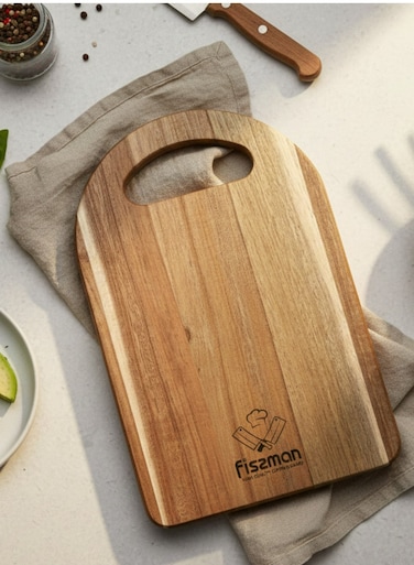 Acacia Wood Cutting Board 41x20x1.5, Kitchen Chopping Board with Hanging Hole, Reversible Cutting Board