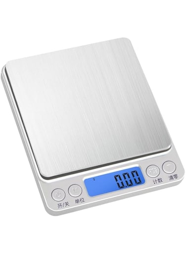 Little World Food Scale, Kitchen Scale, Digital Scale 2000g/0.1g Pocket Jewelry Scale Grams and Ounce Scale for Cooking, Baking