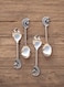 Home Set of 4 Silver Dessert Spoons &acirc;&euro;&ldquo; Star &amp; Moon Design