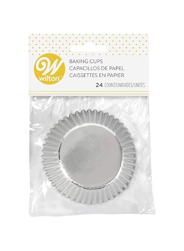 Wilton 415-207 BAKECUPS Silver FOIL 24CT