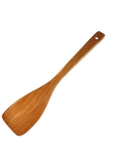 Wooden Spatula&iuml;&frac14;&OElig;Long handle Flat Frying Spatula with Hole, Natural Wooden Kitchen Tools, Handmade for Kitchen Cookware (Frying Spatula)