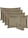 Linen Klub PACK of 4 Standard Pillowcases- Luxurious 100% Cotton 250TC Sateen with Elegant Solid Design, Size: 50 x 75 cm, Gleaming Bronze for a Touch of Sophistication in Your Bedroom