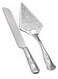 of 2 Rustic Silver Wedding Cake Knife and Serving Set for Weddings, Parties, Birthdays, and Anniversaries - Perfect Rustic Touch for Your Special Day
