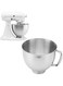 Jiawu Stainless Steel Mixer Bowl for KitchenAid Cassic 4.5Q &amp; 5QT Series Stainless Steel Bowl with Handle Mixing Bowl Replacement Mixer Accessories Dishwasher