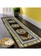 KUBER INDUSTRIES Bed Side Runner,Floor Runner,Kitchen Mat,Door Runner in Velvet Material (6 X 2 Feet) Brown (Code 14), Multipurpose Floor Runner, AALABEDR114, standard