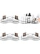 SKY-TOUCH 4Pcs Corner Shower Shelves，Self Adhesive No Drilling Wall Mounted Shower Storage Shelf Organizer For Your Bathroom, Kitchen And Toilet，Iron Art，Black 27 * 27cm