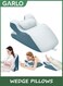 Pillow Wedge with Small Support Pillow Ergonomic Memory Foam Wedge Pillows for Female, Comfortable Wedge Pillows for Neck and Back, Small Wedge Pillows for Sleeping Reading Back Pain Relief