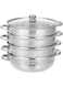 Royalford 4Layer SS Steamer/30CM1X8, silver, RF10427