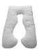 Shaped Maternity Pillow Cotton Blend White 140x80cm