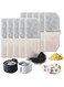 NAWOKEENY 12 Pack Cat Water Fountain Filters, Replacement Pet Water Fountain Filters, Pet Drinking Dispenser Filter with Triple Filtration System for Dogs Cat, White