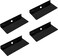 IEEK 4 PCS Small Acrylic Floating Wall Shelves - 9 Inch Adhesive Display Shelf for Nintendo Switch, Smart Speaker, and Action Figures - Black