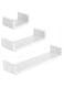 U-HOOME Adhesive Floating Shelves on wall Non-Drilling, Set of 3 Wall Mounted Shelf, Display Picture Ledge Shelf Book Shelf U Bathroom Shelf Organizer Shelf Wall Shelves for Home/Bathroom Storage