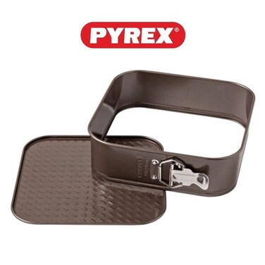 Pyrex Asimetria 24cm Square Springform Pan - Non-Stick, Durable &amp; Perfect for Cheesecakes