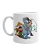 Print Cartoon Printed Mug White/Grey/Green