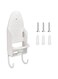Beibi Ironing Board Holder, White Holder Wall Mount with Heat Resistant Iron Tray, Ideal for Small Dry Irons and Older Model,Hanging T-Leg Irons on Laundry Room, with 3 Screws
