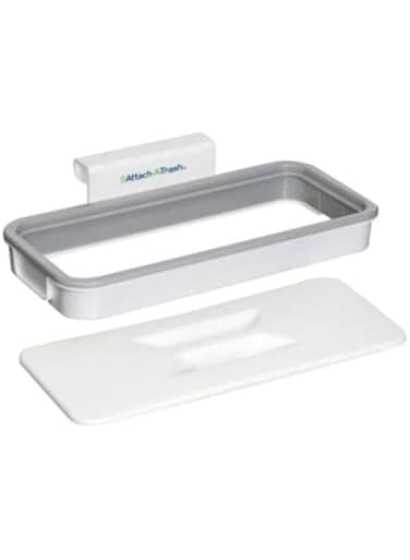Dubai Gallery Attach-A-Trash Hanging Trash Bag Holder White-Grey 33X18Cm
