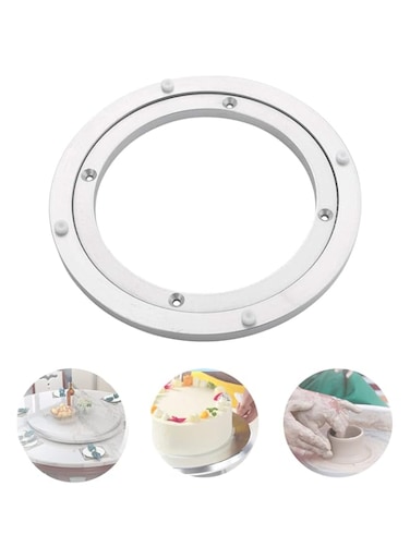 Turntable Ball Bearings, Heavy Duty Quiet Turntable Bearings Swivel, Table Bearings Aluminum Alloy Swivel Turntable Bearings Swivel Plate Hardware for Desktop Craft Projects (1 item 8 inch)