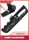 4-In-1 Kitchen Knife Sharpener,Adjustable Angle From 14 To 24 Degrees For Knives,4 Stages For Sharpening Honing,Includes Slot For Scissor Sharpening Serrated Blades