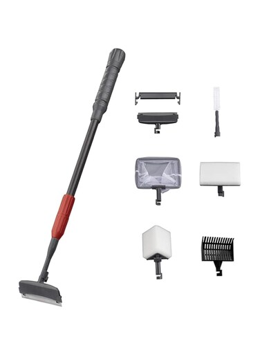 NALACAL Fish Tank Cleaner 6 in 1 Kit, Adjustable Long Handle Aquarium Cleaning Tool Set, Aquarium Glass Tank Cleaning kit, for Domestic Fish Tank Maintenance, for Glass Aquarium Cleaning