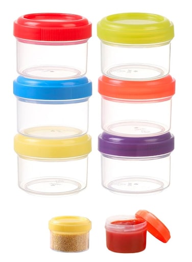 Plastic Mini Storage Containers with Lids, Food Storage Containers, Small Frozen Food Storage Containers, Reusable and Stackable Mini Containers, Snack and Condiment Containers