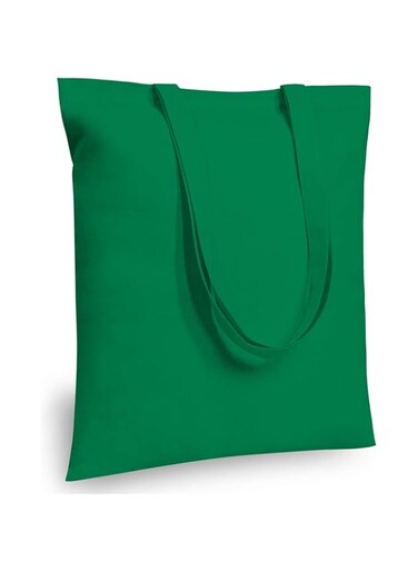 COOLBABY 5 Pack Economical Cotton Tote Bag, Lightweight Medium Reusable Grocery Shopping Cloth Bags, Suitable for DIY, Advertising, Promotion, Gift, Giveaway, Activity green, YLY2040-9, 40 X 38