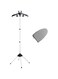 Foldable Garment &amp; Clothes Drying Rack Hanging Ironing Machine Coat Hanger Telescopic Folding Standing Fabric Ironing Machine Bracket Handheld Clothing Bracket with Handheld Ironing Board