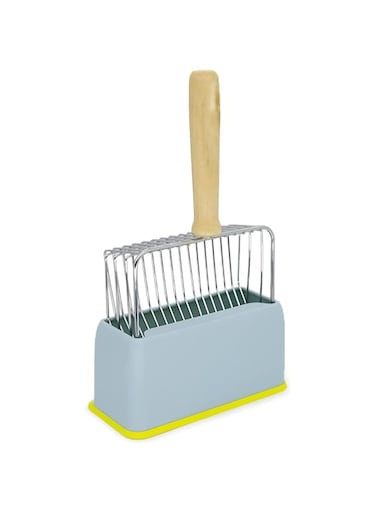 ANTOLE Cat Litter Scooper whit Base,Cat Litter Shovel Set Candy Color Wooden Handle Cat Toilet Cleaning Poop Scoop,Cat Pooper Scooper with Base Bracket
