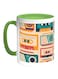 Classic Music Printed Coffee Mug White/Green
