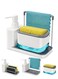 Soap Dispenser with Sponge &amp; Cloth Holder &acirc;&euro;&ldquo; 2-in-1 Kitchen Sink Organizer (370ml)