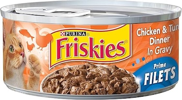 Purina Friskies Prime Fillet Cat Wet Food Chicken &amp; Tuna 5.5oz - Pack of 24