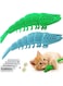 SYOSI Cat Catnip Dental Toy, Interactive Toothbrush Chew Treat Toy, Natural Rubber Bite Resistance Lobster Shape Toys, Tooth Cleaning Durable Cat Toy for Pet Kitten Kitty (2 Pack)