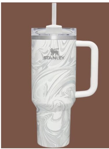 Quencher H2.0 FlowState 40 oz Vacuum Insulated Tumbler &acirc;&euro;&ldquo; Rose Quartz Swirl Travel Mug with Reusable Lid and Straw for Water, Coffee, Smoothies, and Iced Tea &acirc;&euro;&ldquo; Durable, Stylish, and Leakproof &acirc;&euro;&ldquo; Perfect for On-the-Go Hydration