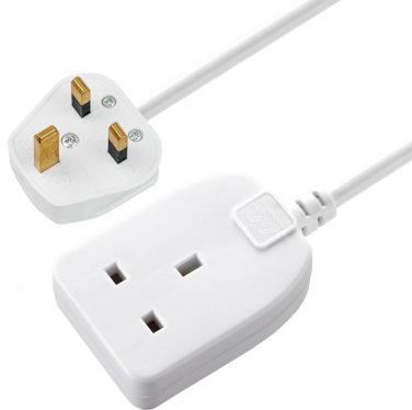 كابل تمديد BOG5-ME من Masterplug بطول 5 أمتار - كابل تمديد طاقة بمقبس واحد مع صمام أمان بقوة 13 أمبير، معتمد من BS1363-2، سلك تمديد آمن للمنزل والمكتب