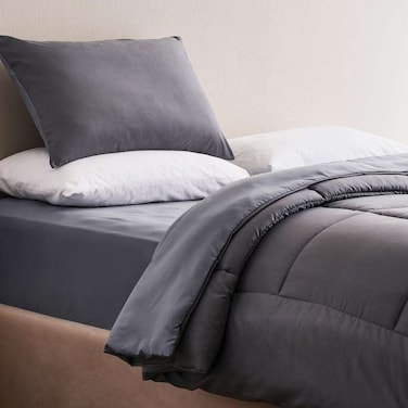 Home Everyday 2-piece Reversible Single Comforter Set 135x220cm - Silver/ Grey