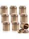 Lawei 9 Pack Tea Tins Canister with Airtight Double Lids, Mini Tea Storage Containers Round Tin Can Box for Storage Tea Coffee Sugar Loose Leaf, 8 Fluid Oz